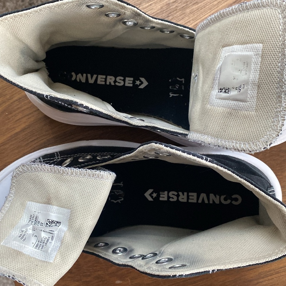 Converse All Star Chuck Taylor Move Black Platform High Tops Sneakers, Women’s 5 - Picture 9 of 16